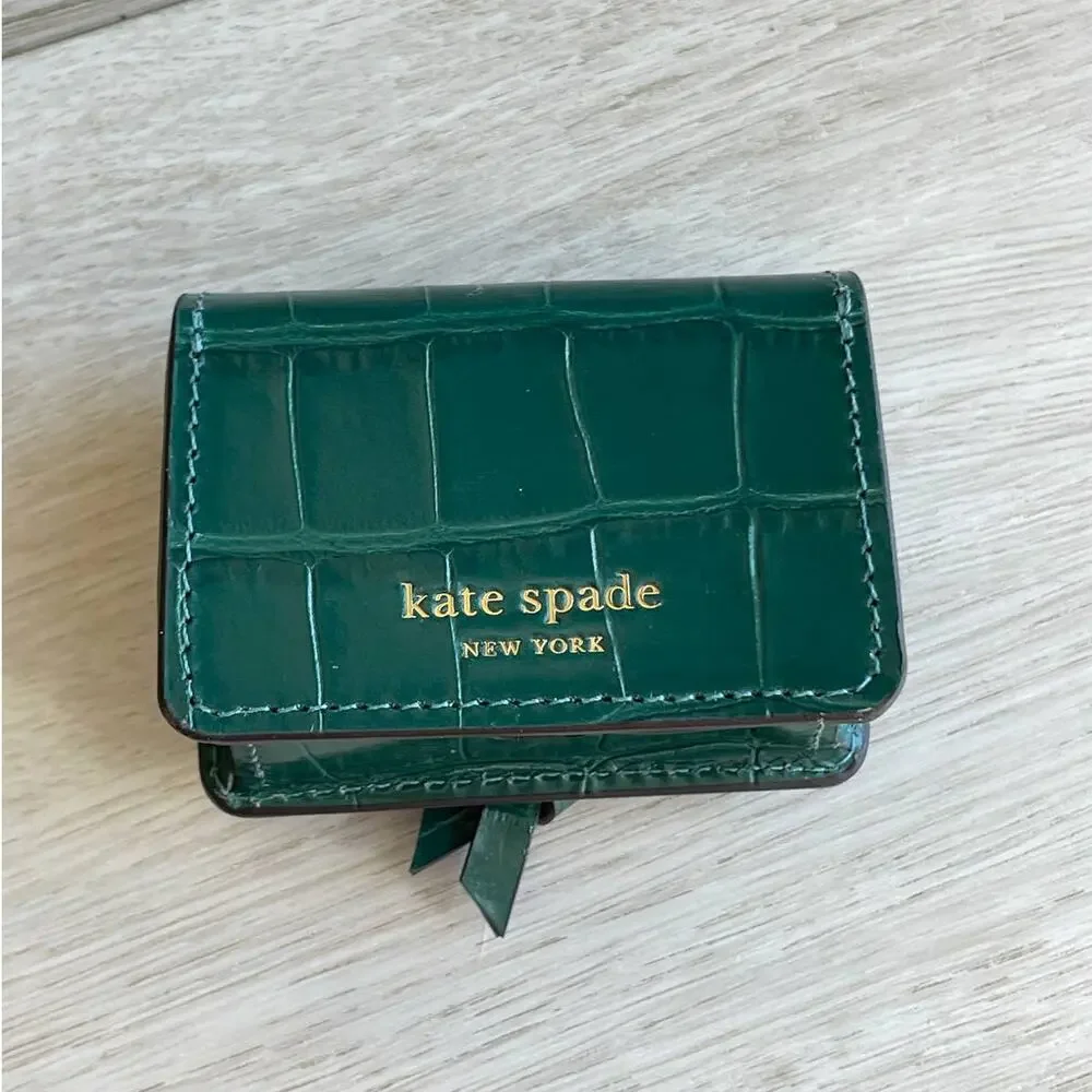Kate Spade knott croc embossed leather airpods pro case